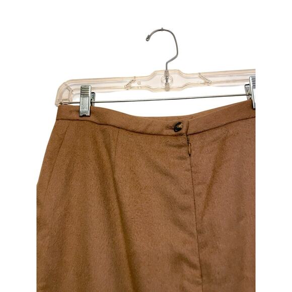 Vintage Michael Kors Camel‎ Hair Straight Pencil Skirt Size 8 Tan Brown Career - Picture 3 of 5